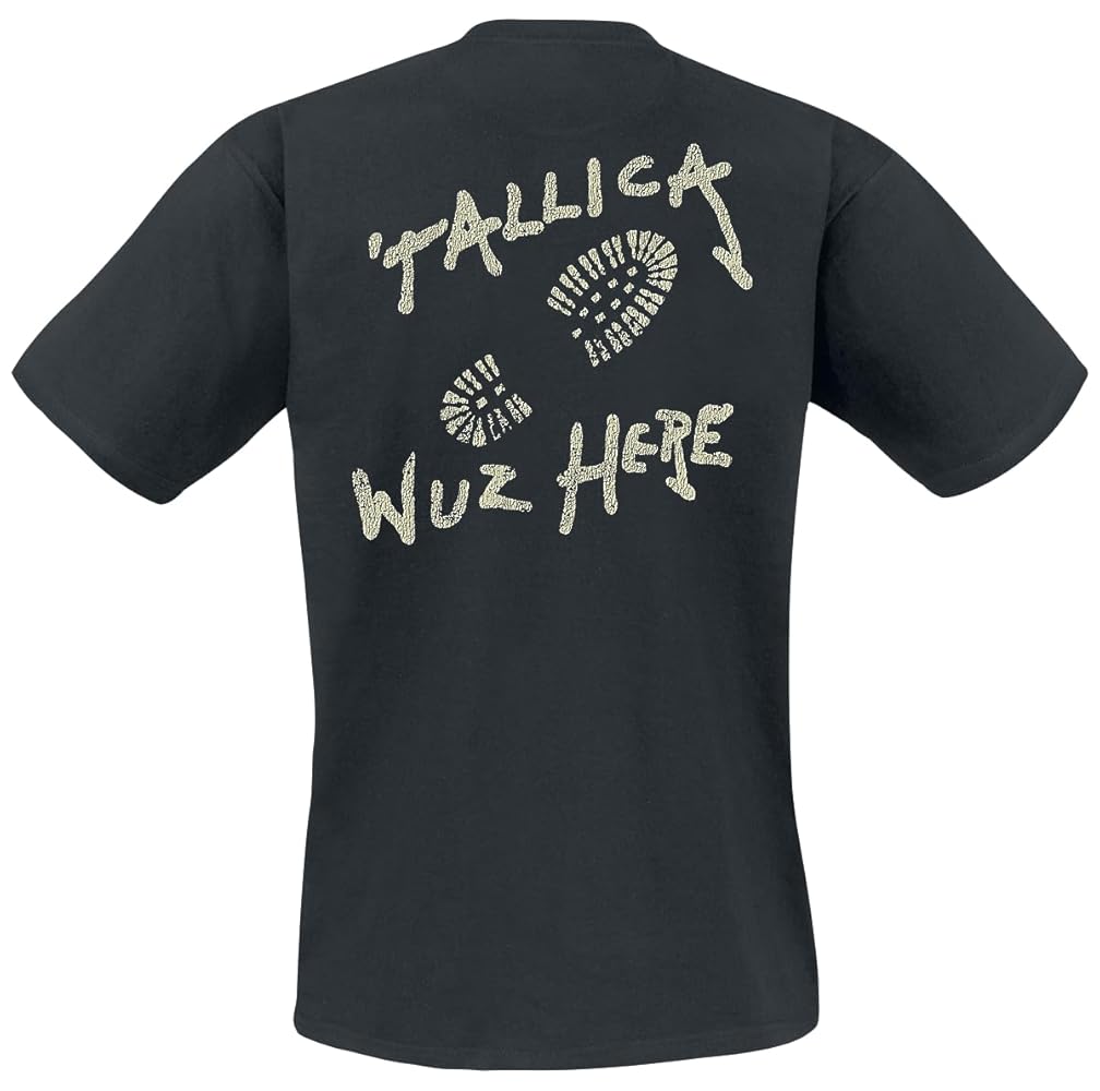 Amazon.com: Rock Off Metallica 'Wuz Here' (Black) T-Shirt